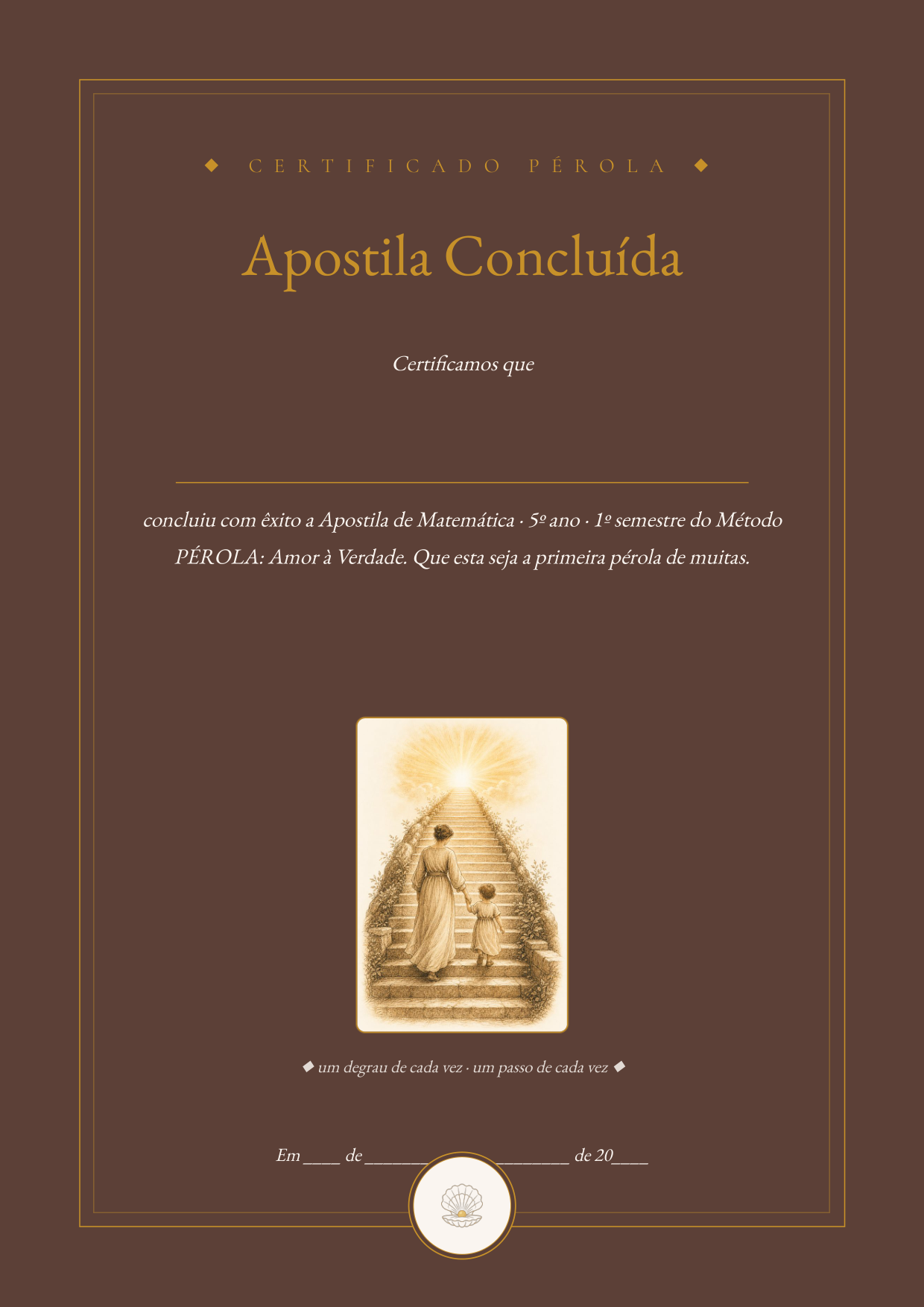 Certificado PÉROLA de apostila concluída