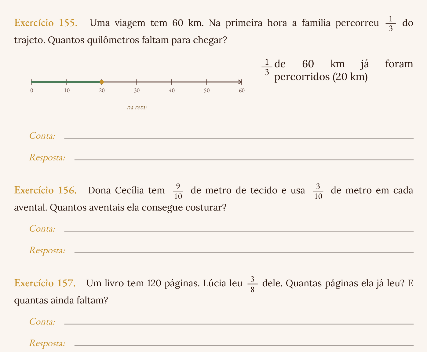 Problemas do dia a dia com frações