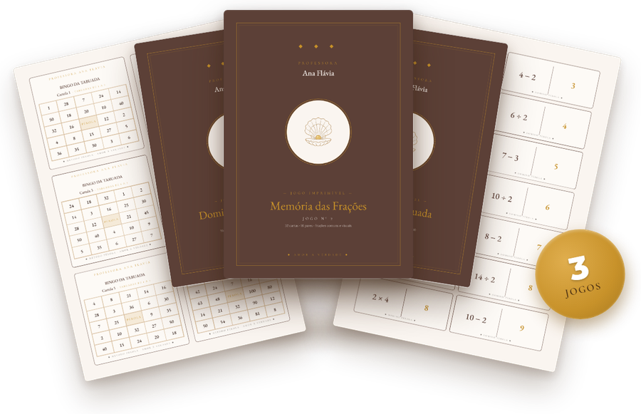 Kit de Jogos PÉROLA para imprimir em casa